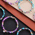 Türkisfarbener Sonnenstrahl | Silber | Galaxie Glasperlenarmband